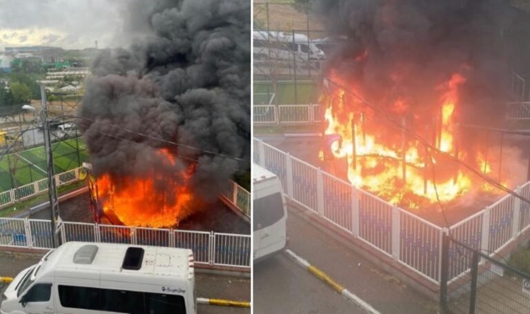 Pendik’te çocuk parkında yangın: Alevler metrelerce yükseldi – Son Dakika Türkiye Haberleri